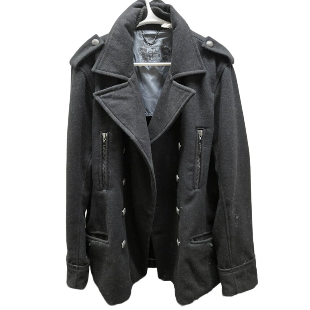 ENERGIE WOOL PEA COAT XXL WARM STYLISH MENS JACKET COAT. EXCELLENT CONDITON